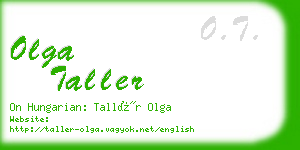 olga taller business card